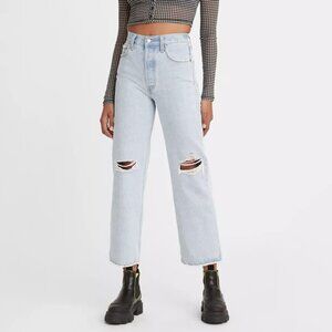 Levi’s Premium Ribcage Straight Ankle Blue Jeans Size 28 and 29